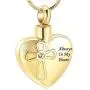zeqingjw Always in My Heart Urn Necklace Cremation Jewelry for Ashes Pendants Memorial Lockets Keepsake Jewelry