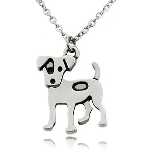 FTA Dog Necklace Paw Charm Dog Mom Gifts Silver Layered Pendants FTA Dog Necklace Paw Charm Dog Mom Gifts Silver Layered Pendants