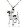 FTA Dog Necklace Paw Charm Dog Mom Gifts Silver Layered Pendants