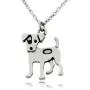FTA Dog Necklace Paw Charm Dog Mom Gifts Silver Layered Pendants FTA Dog Necklace Paw Charm Dog Mom Gifts Silver Layered Pendants