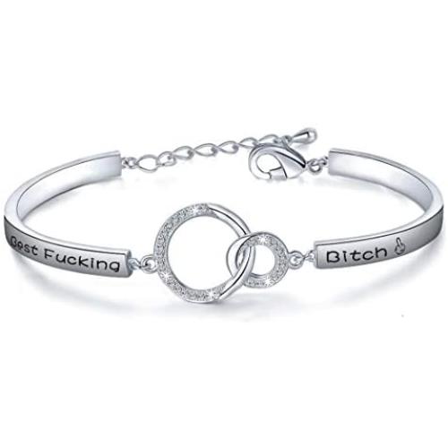 Zuo Bao Best Fucking Bitch Bracelet BFF Friends Jewelry Birthday Gifts for Women Sisters Bestie