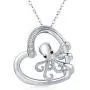 JUSTKIDSTOY Octopus Necklace for Women Girls 925 Sterling Silver Heart Pendant Octopus Jewelry for Sea Lover Birthday JUSTKIDSTOY Octopus Necklace for Women Girls 925 Sterling Silver Heart Pendant Octopus Jewelry for Sea Lover Birthday