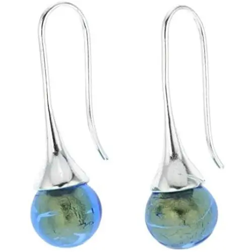 GlassOfVenice Murano Glass Drop Earrings - Royal Blue GlassOfVenice Murano Glass Drop Earrings - Royal Blue