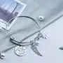 Memorial Initial Bracelet Sympathy Gifts A Piece of My Heart is in Heaven Memory Jewelry with Initial Loss Condolences Gifts