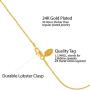 LIFETIME JEWELRY Twisted Box Chain Anklet for Women and Men 24k Real Gold Plated