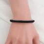 WUSUANED Be A Mermaid and Make Waves Hair Tie Grooved Cuff Bangle Bracelet Inspirational Gift for Her