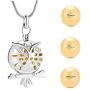 Cremation Jewelry Urn Pendant Necklace with Hollow Urn Cremation Jewelry for Ashes Owl Shape Pet Cremation Jewelry