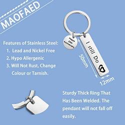 MAOFAED Wedding Anniversary for Husband Celebrate 1st Anniversary 5th 10th 20th Anniversary for Boyfriend Husband Anniversary Couple Keychain Gift