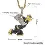 Moca Jewelry Hip Hop Iced Out Bling Pendant 18K Gold Plated Chain Necklace for Men Women