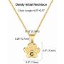 ERPELS Dog Mom Necklace for Women Dainty Gold Initial Letter Paw Print Necklace Pet Dog Mom Gifts for Dog Lovers