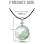 Wishing Bottle Pendant Necklace Chakra Stone Reiki Wicca Stones Womens Chakra Balance Healing Stone,Energy Pendant Jewelry with Stainless Steel Chain Gift Box
