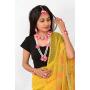 Zephyrr Traditional Floral Fashion Jewellery Neckalce Set, Earrings, Maang Tiika, Bracelet, Ring For Women Haldi, Mehendi, Baby Shower Occasion