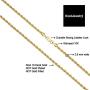 KoolJewelry Men Women 10k Yellow Gold 1.5MM 1.8MM 2.6MM 3.2MM 3.8MM 4.8MM Rope Chain Necklace 16-30 Inch