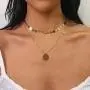 Avanlin Gypsy Layered Sequin Necklaces Gold Coin Pendant Choker Necklace Chain Jewelry for Women and Girls Avanlin Gypsy Layered Sequin Necklaces Gold Coin Pendant Choker Necklace Chain Jewelry for Women and Girls