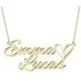 Joelle Jewelry Design Sterling Silver Layered Choker Name Necklace Personalized with Heart, Custom Nameplate Pendant 18K Gold Plated Joelle Jewelry Design Sterling Silver Layered Choker Name Necklace Personalized with Heart, Custom Nameplate Pendant 18K Gold Plated