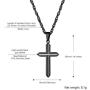 PROSTEEL Minimalist Cross Necklace for Men Women, 316L Stainless Steel，Gold/Silver/Black/Rose Gold/Blue Tone, Hypoallergenic Jewelry, Customize Available, Come Gift Box