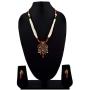 Efulgenz Indian Bollywood Antique Vintage Gold Plated Wedding Faux Pearl Strand Pendant Choker Collar Necklace Earring Jewelry Set