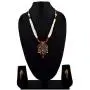 Efulgenz Indian Bollywood Antique Vintage Gold Plated Wedding Faux Pearl Strand Pendant Choker Collar Necklace Earring Jewelry Set