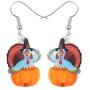 NEWEI Acrylic Thanksgiving Anime Turkey Earrings For Women kid Girl Fashion Charm Jewelry Gifts