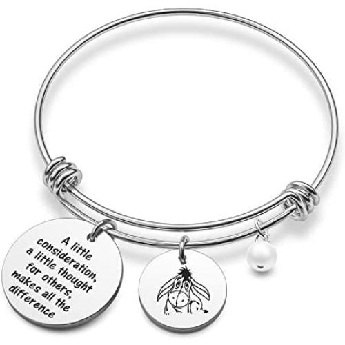 Winnie The Pooh Inspired Gift Eeyore Quote Bracelet A little Consideration A Little Thought for Others Makes All the Difference