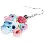 NEWEI Acrylic Halloween Floral Skull Earrings Drop Dangle Big Long Fashion Jewelry for Women Girls Gift Charms