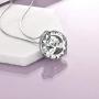 TOUPOP Flamingo Gifts for Women s925 Sterling Silver Flamingo Pendant Necklace with Circle Purple Crystal Jewelry Gifts for Women Mom Girls Birthday Mothers Day