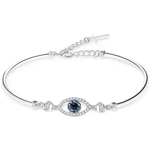 SUES SECRET Evil Eye Bracelet Crystal Jewelry with a Tiny Cross Extender for Women Girls for mom Easter Gifts 2021 for her