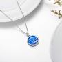 SOULMEET Sterling Silver Various Zodiac Necklace for Women Girls, Simulated Opal Jewelry Gifts Ideas for Birthday Christmas Anniversary Valentines Day