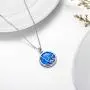 SOULMEET Sterling Silver Various Zodiac Necklace for Women Girls, Simulated Opal Jewelry Gifts Ideas for Birthday Christmas Anniversary Valentines Day