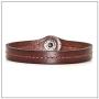 Heavstjer Punk Alloy Buckle Wristband Leather Cuff Bracelet