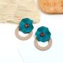 Korean Style Cute Flower Stud Earrings For Women Fashion Sweet Earrings Female Jewelry Earrings for Women Girls Drop Dangle Flower Earrings Bohemian Statement Fashion Jewelry