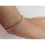 kelistom Gold Cuban Link Anklet Bracelet for Women Men, Flat Diamond Cut Curb Chain 14K Gold / 18K Gold/White Gold Plated Ankle Bracelets for Women Men 9 10 11 inches