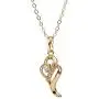 YAZILIND Personality Double Heart Cubic Zirconia Pendant Necklace Gold Plated Chain for Women Girl YAZILIND Personality Double Heart Cubic Zirconia Pendant Necklace Gold Plated Chain for Women Girl