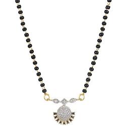Efulgenz Indian Bollywood Ethnic Traditional Gold Plated CZ Mangalsutra Pendant Necklace Set Jewelry for Women
