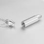Valyria Memorial Jewelry Mens Stainless Steel Waterproof Bullet Urn Pendant Necklace