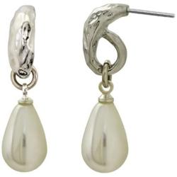 SEA-Smadar Eliasaf Pearl Drops Earrings With 925 Silver Plating and Genuine Majorica Pearl
