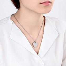 KnSam Urn Necklace for Women Men Heart Customize Sentence Ash Keepsake Cremation Memorial Pendant Silver