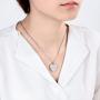 KnSam Urn Necklace for Women Men Heart Customize Sentence Ash Keepsake Cremation Memorial Pendant Silver