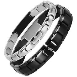 Smarter LifeStyle Elegant Couples His and Hers Distance Bracelets, Surgical Grade Steel