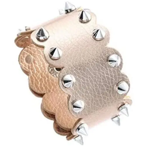 Pingyongchang Unisex Metal Waterproof Leather Bracelet Punk Spike Rivet Cuff Metal Studded Black Wristband Party Jewelry Gifts Pingyongchang Unisex Metal Waterproof Leather Bracelet Punk Spike Rivet Cuff Metal Studded Black Wristband Party Jewelry Gifts