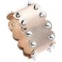 Pingyongchang Unisex Metal Waterproof Leather Bracelet Punk Spike Rivet Cuff Metal Studded Black Wristband Party Jewelry Gifts