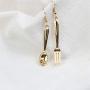 Funny Spoon Fork Asymmetry Dangle Earrings Polishing Gold Plated Cute Drop Earrings for Women Girls