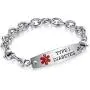 mnmhope Free Engraving Medical Alert Bracelets for Women and Men Stainless Steel Interchangeable Chain 7.5-9'' Adjustable mnmhope Free Engraving Medical Alert Bracelets for Women and Men Stainless Steel Interchangeable Chain 7.5-9'' Adjustable
