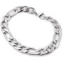 Steelmeup Stainless Steel Simple Classic Figaro Link Chain Bracelet for Men 6 7 10mm 7 8 9-inch