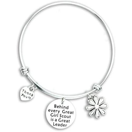 Kivosliviz Girl Scout Gifts for Troop Leader Girl Scout Jewelry Girlscouts Gifts Girl Scout Bracelet