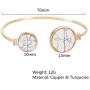 Chrontier Women Girls Boho Style Inspirational Bracelet Set Quote Engraved Multi-Layer Stackable Open Cuff Bangle Bracelets Friend Sister Gift Birthday Gold Plated Love Knot Triangle