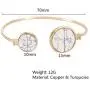 Chrontier Women Girls Boho Style Inspirational Bracelet Set Quote Engraved Multi-Layer Stackable Open Cuff Bangle Bracelets Friend Sister Gift Birthday Gold Plated Love Knot Triangle