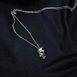 Punk Style Cool Mens Women Stainless Steel Skeleton Halloween Skull Coffin Pendant Necklace