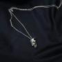 Punk Style Cool Mens Women Stainless Steel Skeleton Halloween Skull Coffin Pendant Necklace
