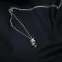 Punk Style Cool Mens Women Stainless Steel Skeleton Halloween Skull Coffin Pendant Necklace